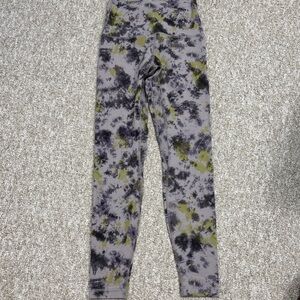Lululemon Tie-Dye Leggings in Gray and Olive